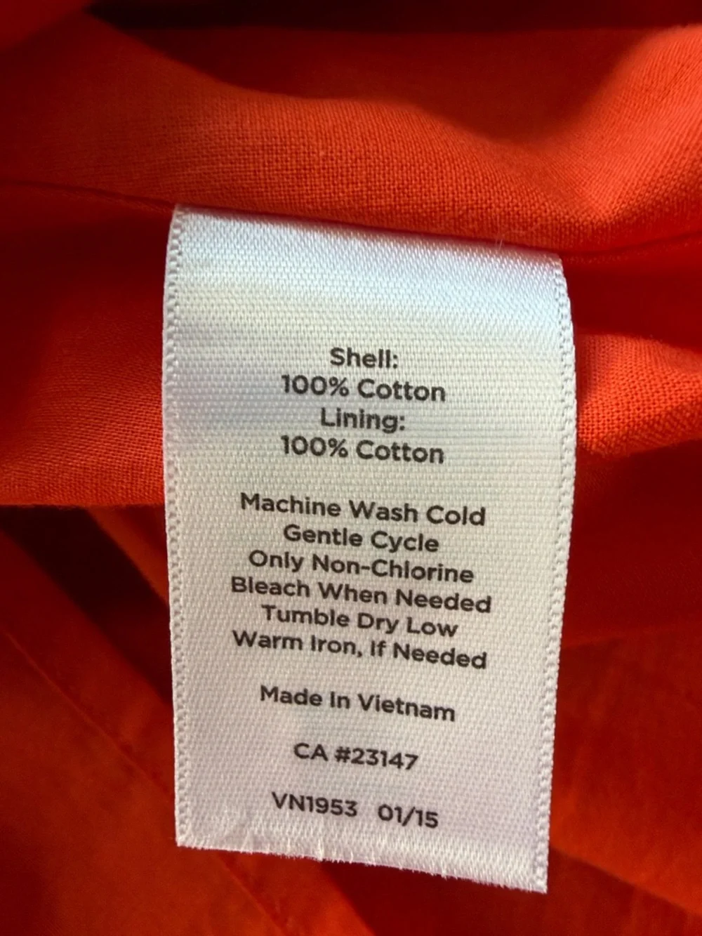 Talbots Orange Blue Floral Sleeveless Cotton Fit & Flare Dress Knee Length SZ 12 - Picture 8 of 14